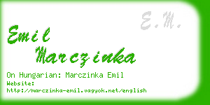 emil marczinka business card